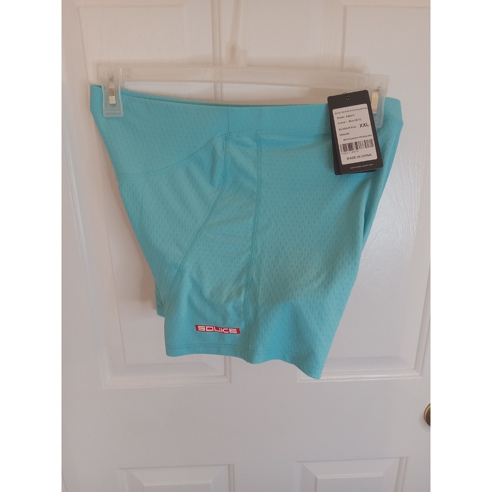 Souke Cycling Shorts Womens Medium Blue Nylon Spandex Blend Padded Size XXL
